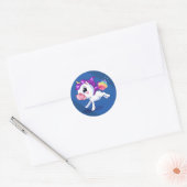 Unicorn Farts Ronde Sticker (Envelop)