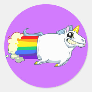 Unicorn Farts Sticker (omgekeerd)