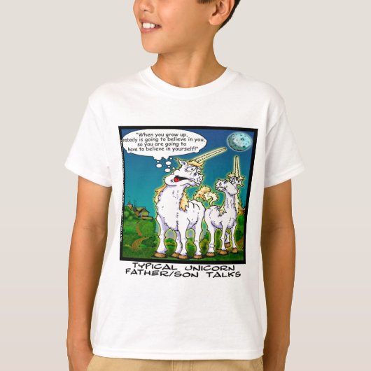 Unicorn Father/Son Bonding Funny T-shirt (Voorkant)