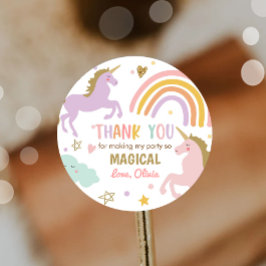 Unicorn Favor Tags Deel Magische Regenboogdag Ronde Sticker