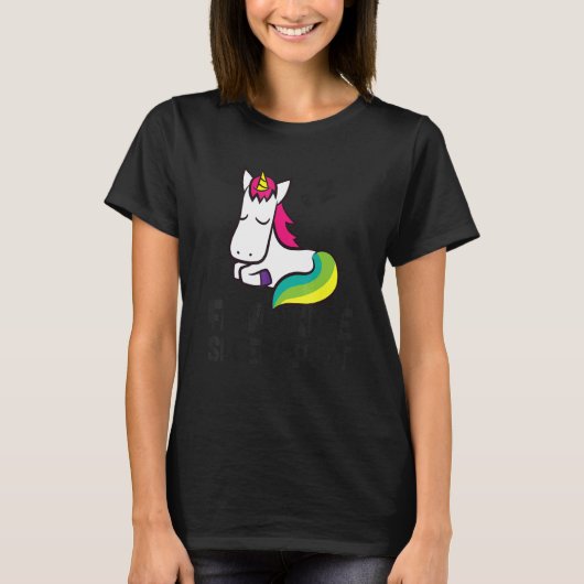 Unicorn Favorite Sleep  Unicorn Pajama T-shirt (Voorkant)