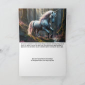 Unicorn Feestdagen Kaart (Binnen)