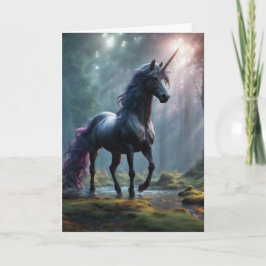 Unicorn Feestdagen Kaart