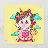 Unicorn Feestdagenkaart (Voorkant / Achterkant)