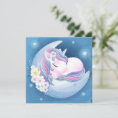 Unicorn Feestdagenkaart (Staand voorkant)