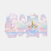 Unicorn-feestnummer verjaardagsfeestje gepersonali bedankdoosjes (Uitgevouwen)