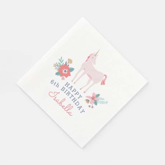 Unicorn Fields Birthday Party Servet (Hoek)