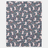 Unicorn Fields Fleece Deken (Voorkant)