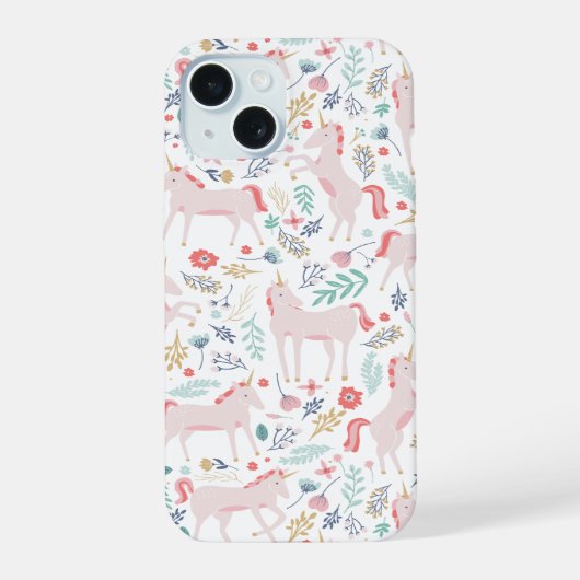 Unicorn Fields iPhone 15 Hoesje (Achterkant)