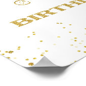 Unicorn First 1st Birthday Welkomstteken Poster (Hoek)