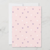 Unicorn First Birthday Invitation. Pastel Rainbow Kaart (Achterkant)