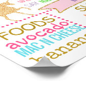 Unicorn First Birthday Party sign poster (Hoek)