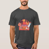 Unicorn Flamingo Beach T-shirt (Voorkant)