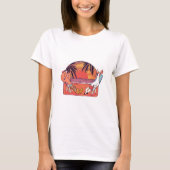 Unicorn Flamingo Beach T-shirt (Voorkant)