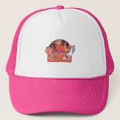 Unicorn Flamingo Beach Trucker Pet (Voorkant)