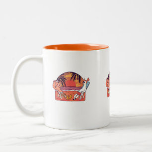 Unicorn Flamingo Beach Tweekleurige Koffiemok