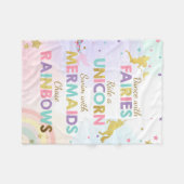 Unicorn Fleece Banket Mermaids Magical Girl Pink (Voorkant (Horizontaal))