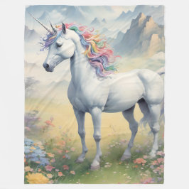 Unicorn Fleece Blanket Deken