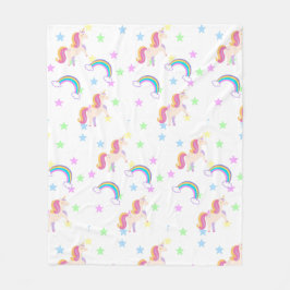 Unicorn Fleece Blanket Deken
