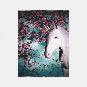 Unicorn fleece Blanket Deken