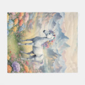 Unicorn Fleece Blanket Deken (Voorkant (Horizontaal))