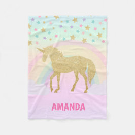 Unicorn Fleece Blanket, klein