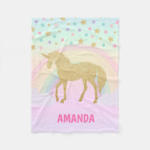 Unicorn Fleece Blanket, klein