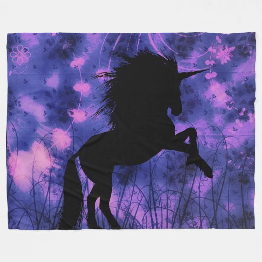 Unicorn Fleece Deken (Voorkant (Horizontaal))