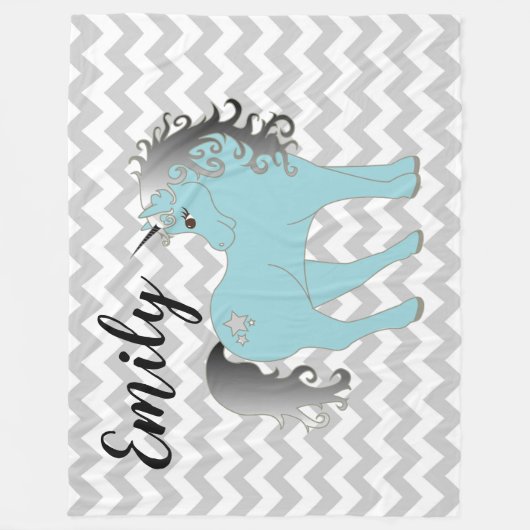 Unicorn Fleece Deken (Voorkant)