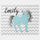 Unicorn Fleece Deken (Voorkant (Horizontaal))