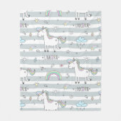 Unicorn Fleece Deken (Voorkant)