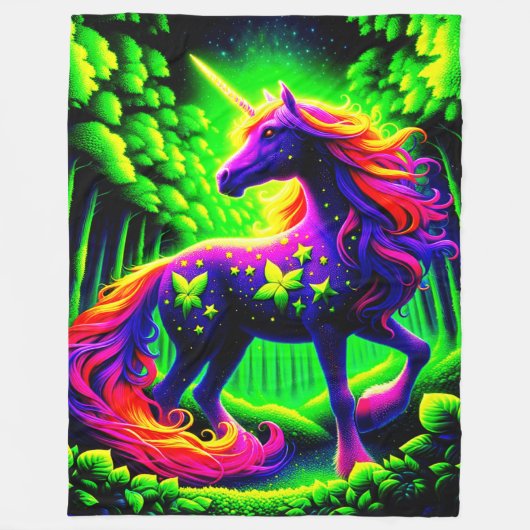 Unicorn Fleece Deken (Voorkant)