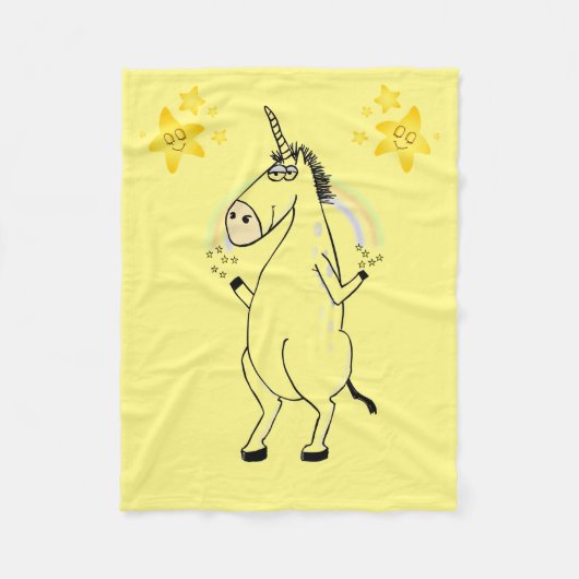 Unicorn Fleece Deken (Voorkant)