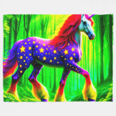 Unicorn Fleece Deken (Voorkant (Horizontaal))