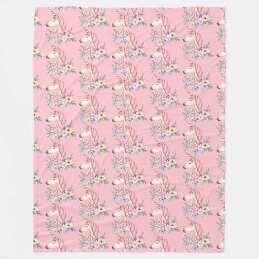 Unicorn Fleece Deken (Voorkant)