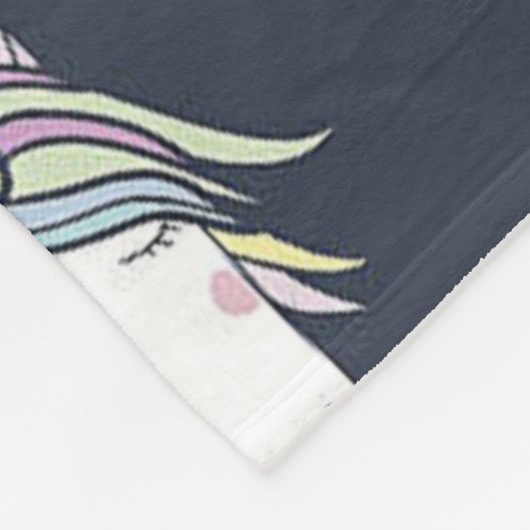 Unicorn Fleece Deken (Hoek)