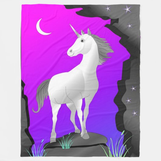 Unicorn Fleece Deken (Voorkant)