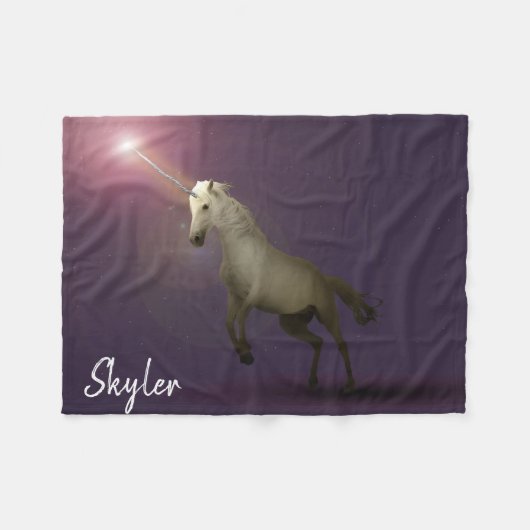 Unicorn Fleece Deken (Voorkant (Horizontaal))