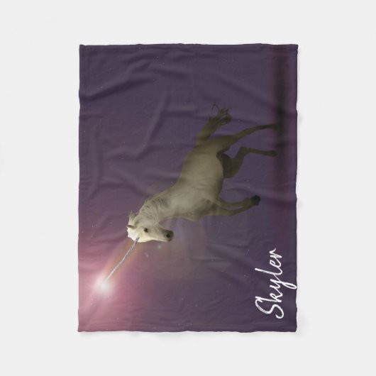 Unicorn Fleece Deken (Voorkant)