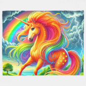 Unicorn Fleece Deken (Voorkant (Horizontaal))