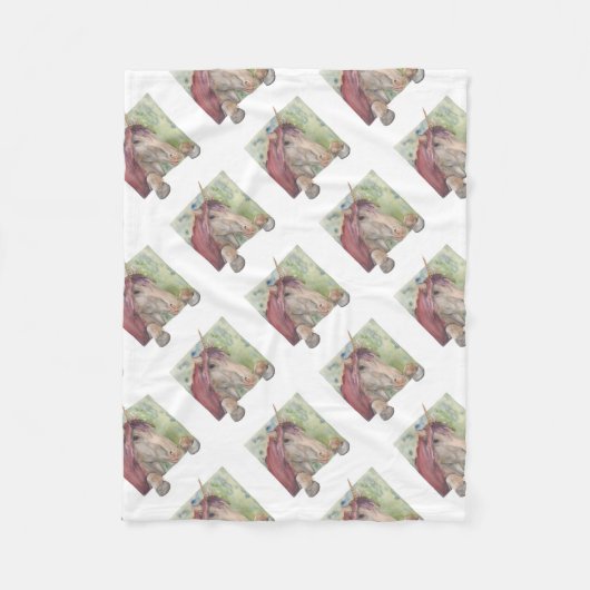 Unicorn Fleece Deken (Voorkant)