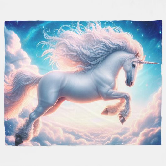 Unicorn Fleece Deken (Voorkant (Horizontaal))