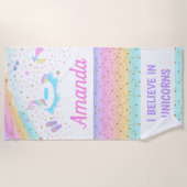 Unicorn Float Beach Towel Strandlaken (Voorkant)