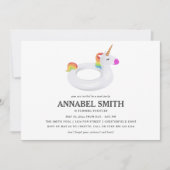 Unicorn Float Birthday Pool Party Kaart (Voorkant)