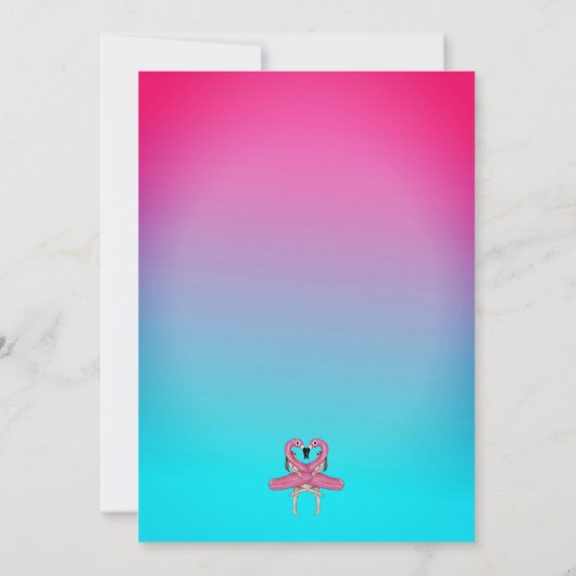 Unicorn Float Summer Pool Bachelorette Kaart (Achterkant)