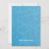 Unicorn Floatie Pool Birthday Party Kaart (Achterkant)