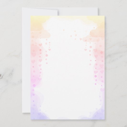 Unicorn Floral Crown,Pastel Birthday Kaart (Achterkant)