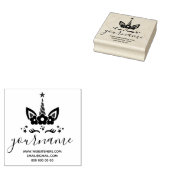 Unicorn Floral Crown Stars Eyelash Rubberstempel (Gestempeld)