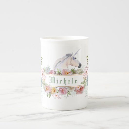 Unicorn Floral Specialized Bone China Mok (Voorkant)