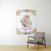 Unicorn Floral Wandkleed (In situ)